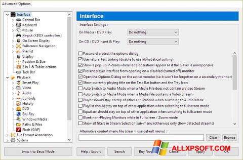 Снимак заслона Zoom Player Windows XP