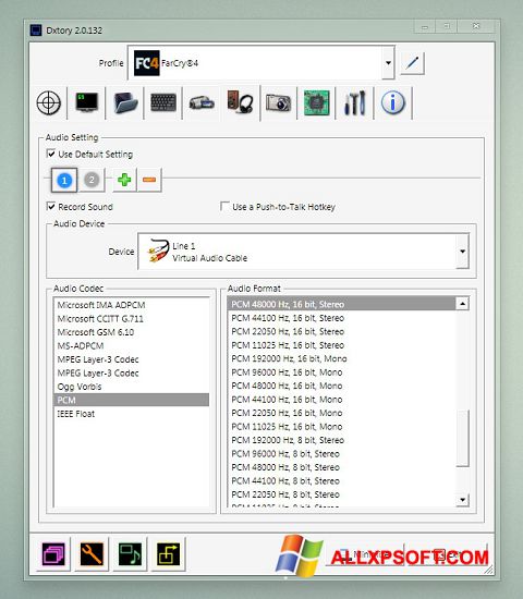 Снимак заслона Dxtory Windows XP