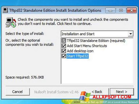 Снимак заслона Tftpd32 Windows XP