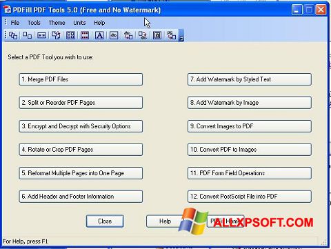 Снимак заслона Pdf995 Windows XP