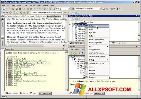 Снимак заслона Reflector Windows XP