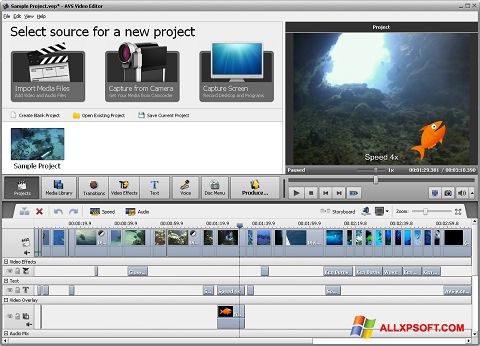 Снимак заслона AVS Video Editor Windows XP