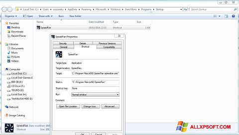 Снимак заслона SpeedFan Windows XP