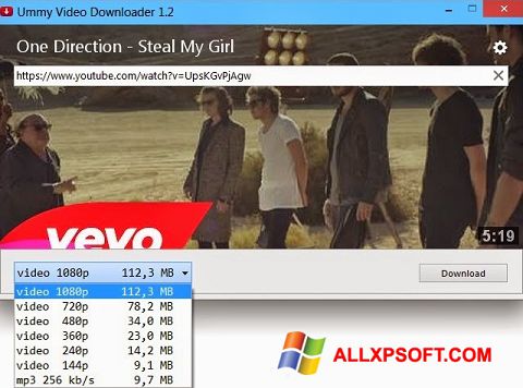 Снимак заслона Ummy Video Downloader Windows XP