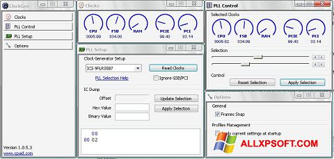 Снимак заслона ClockGen Windows XP