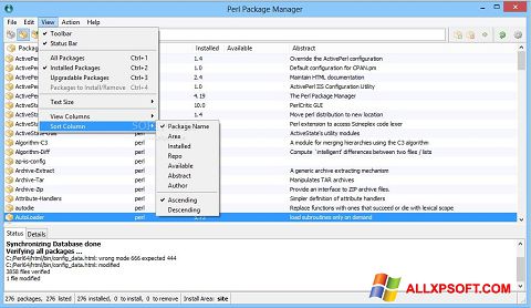 Снимак заслона ActivePerl Windows XP