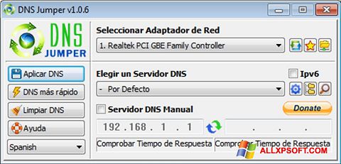 Снимак заслона DNS Jumper Windows XP