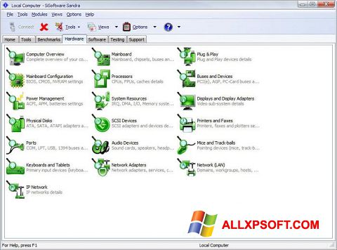Снимак заслона SiSoftware Sandra Windows XP