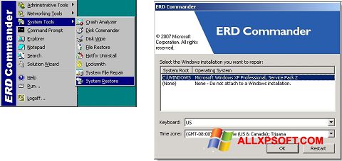 Снимак заслона ERD Commander Windows XP