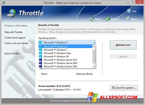 Снимак заслона Throttle Windows XP