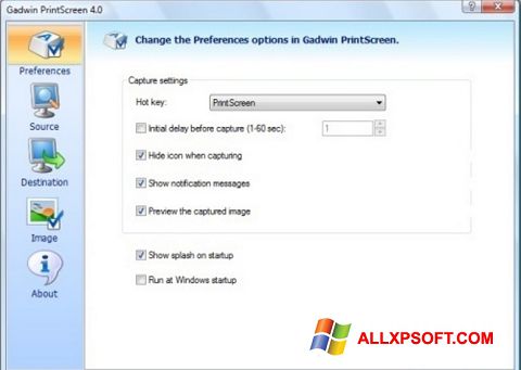 Снимак заслона Gadwin PrintScreen Windows XP