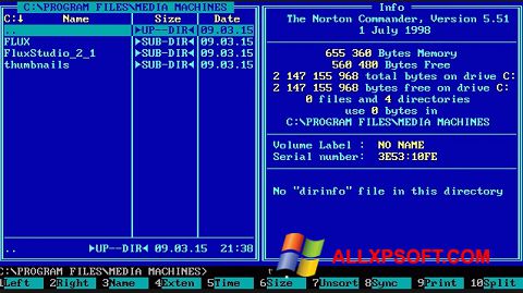 Снимак заслона Norton Commander Windows XP