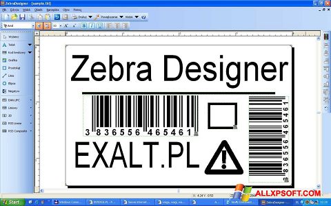 Снимак заслона Zebra Designer Windows XP