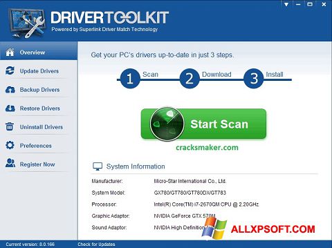 Снимак заслона Driver Toolkit Windows XP