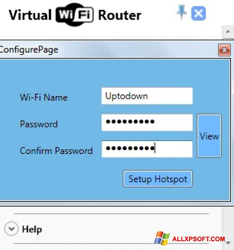 Снимак заслона Virtual WiFi Router Windows XP