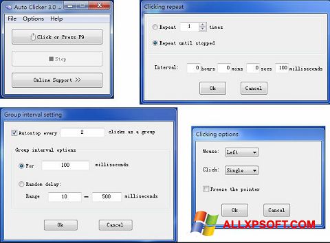 Снимак заслона GS Auto Clicker Windows XP
