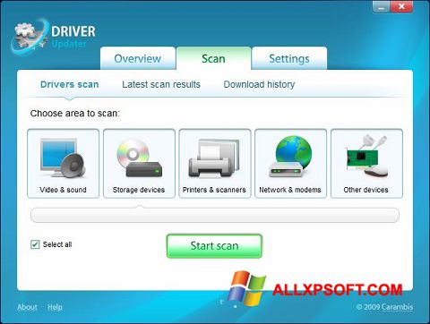 Снимак заслона Carambis Driver Updater Windows XP