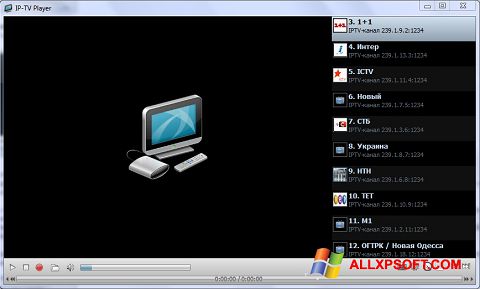 Снимак заслона IP-TV Player Windows XP