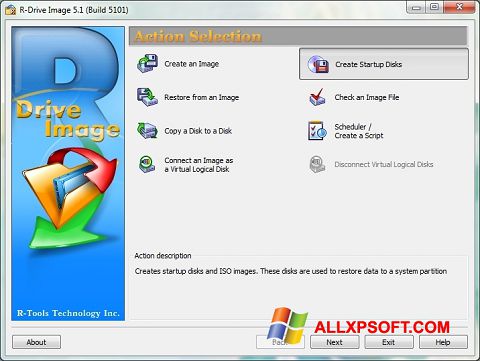 Снимак заслона R-Drive Image Windows XP