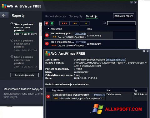 Снимак заслона AVG AntiVirus Free Windows XP