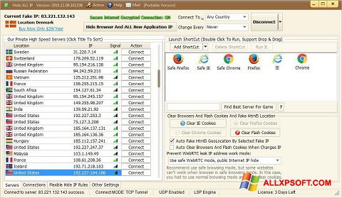 Снимак заслона Hide ALL IP Windows XP