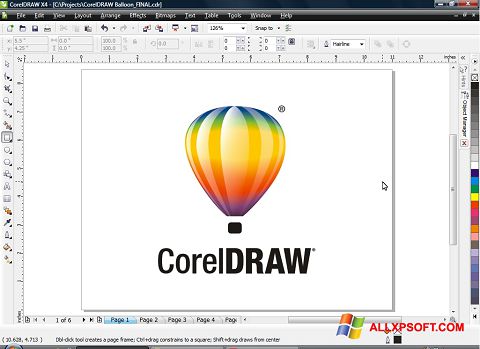 Снимак заслона CorelDRAW Windows XP