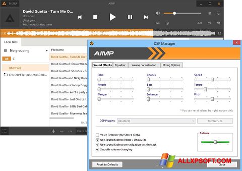 Снимак заслона AIMP Windows XP