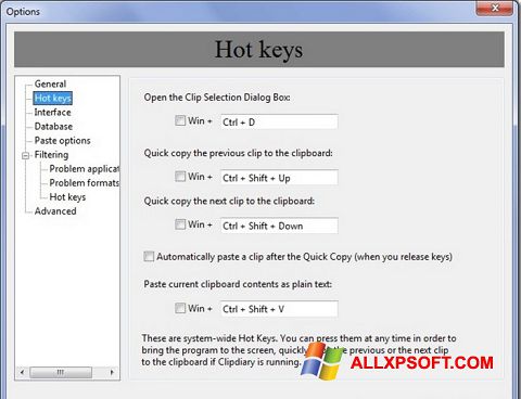 Снимак заслона Clipdiary Windows XP