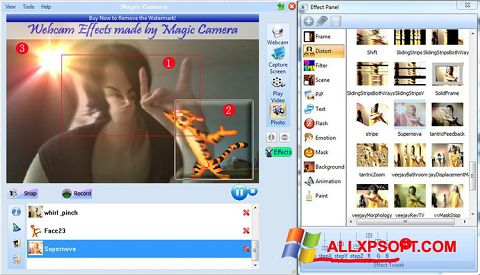 Снимак заслона Magic Camera Windows XP