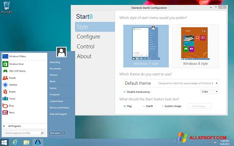 Снимак заслона Start8 Windows XP