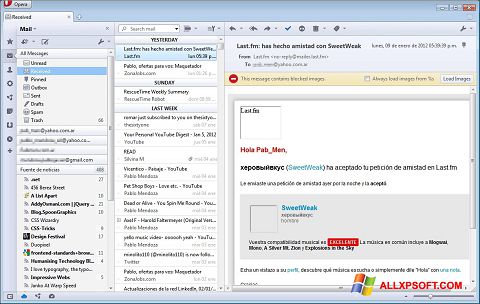 Снимак заслона Opera Mail Windows XP