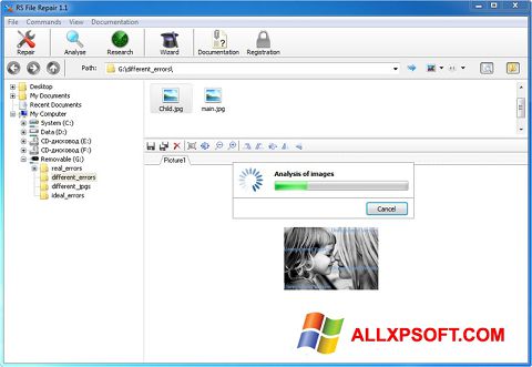 Снимак заслона RS File Recovery Windows XP