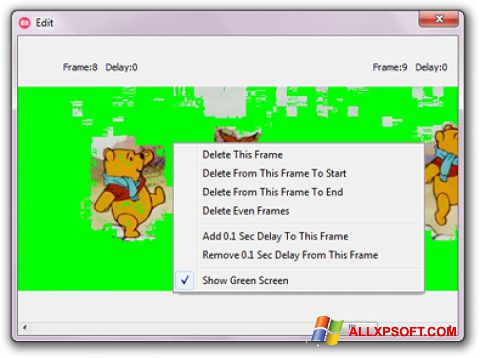 Снимак заслона GifCam Windows XP