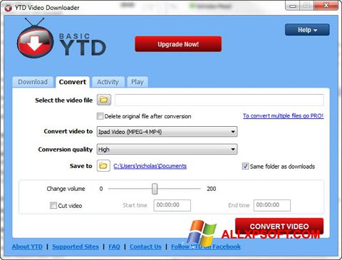 Снимак заслона YTD Video Downloader Windows XP