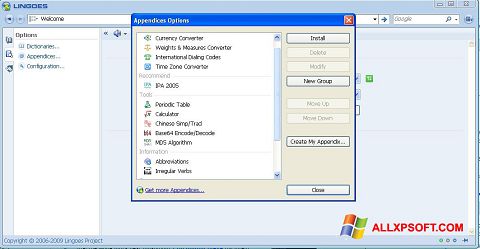 Снимак заслона Lingoes Windows XP
