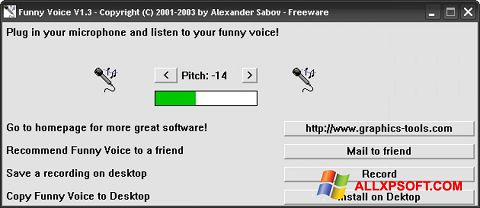 Снимак заслона Funny Voice Windows XP