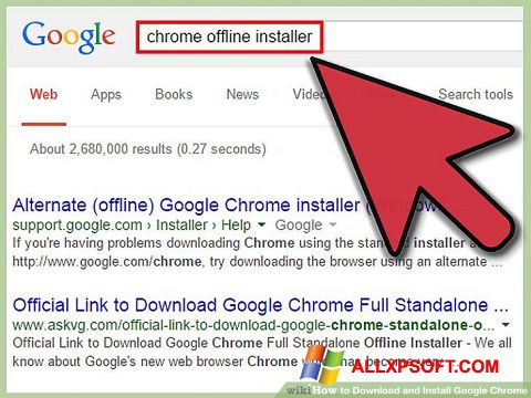 Снимак заслона Google Chrome Offline Installer Windows XP