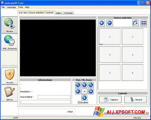 Снимак заслона webcamXP Windows XP