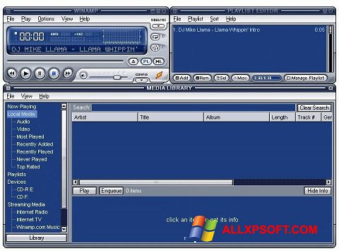 Снимак заслона Winamp Lite Windows XP