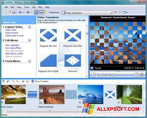 Снимак заслона Windows Movie Maker Windows XP