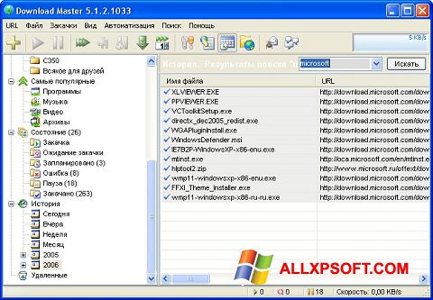 Снимак заслона Download Master Windows XP