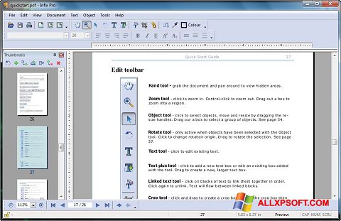Снимак заслона Infix PDF Editor Windows XP