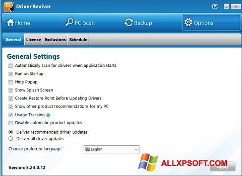 Снимак заслона Driver Reviver Windows XP