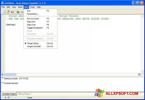 Снимак заслона Inno Setup Windows XP