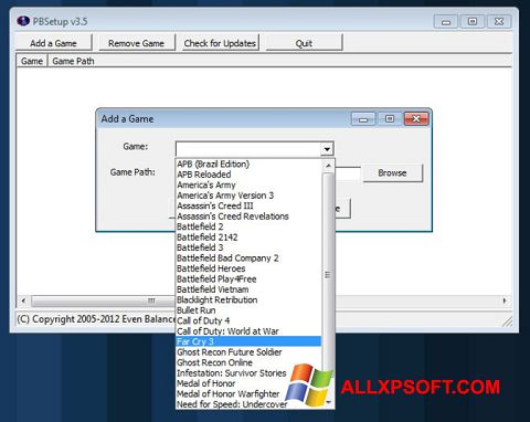 Снимак заслона PunkBuster Windows XP