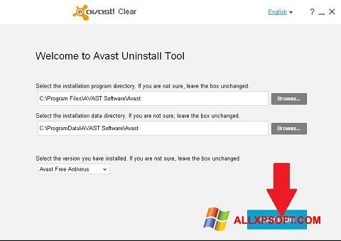 Снимак заслона Avast Uninstall Utility Windows XP