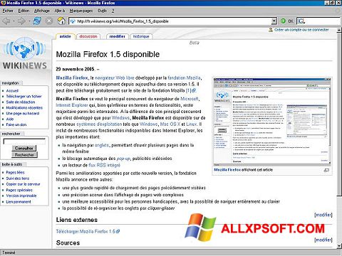 Снимак заслона Mozilla Firefox Windows XP