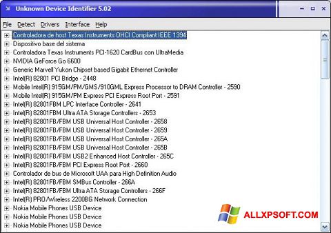 Снимак заслона Unknown Device Identifier Windows XP