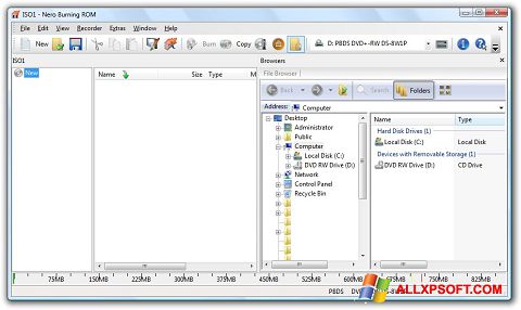 Снимак заслона Nero Burning ROM Windows XP