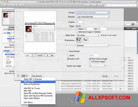 Снимак заслона PDF Combine Windows XP